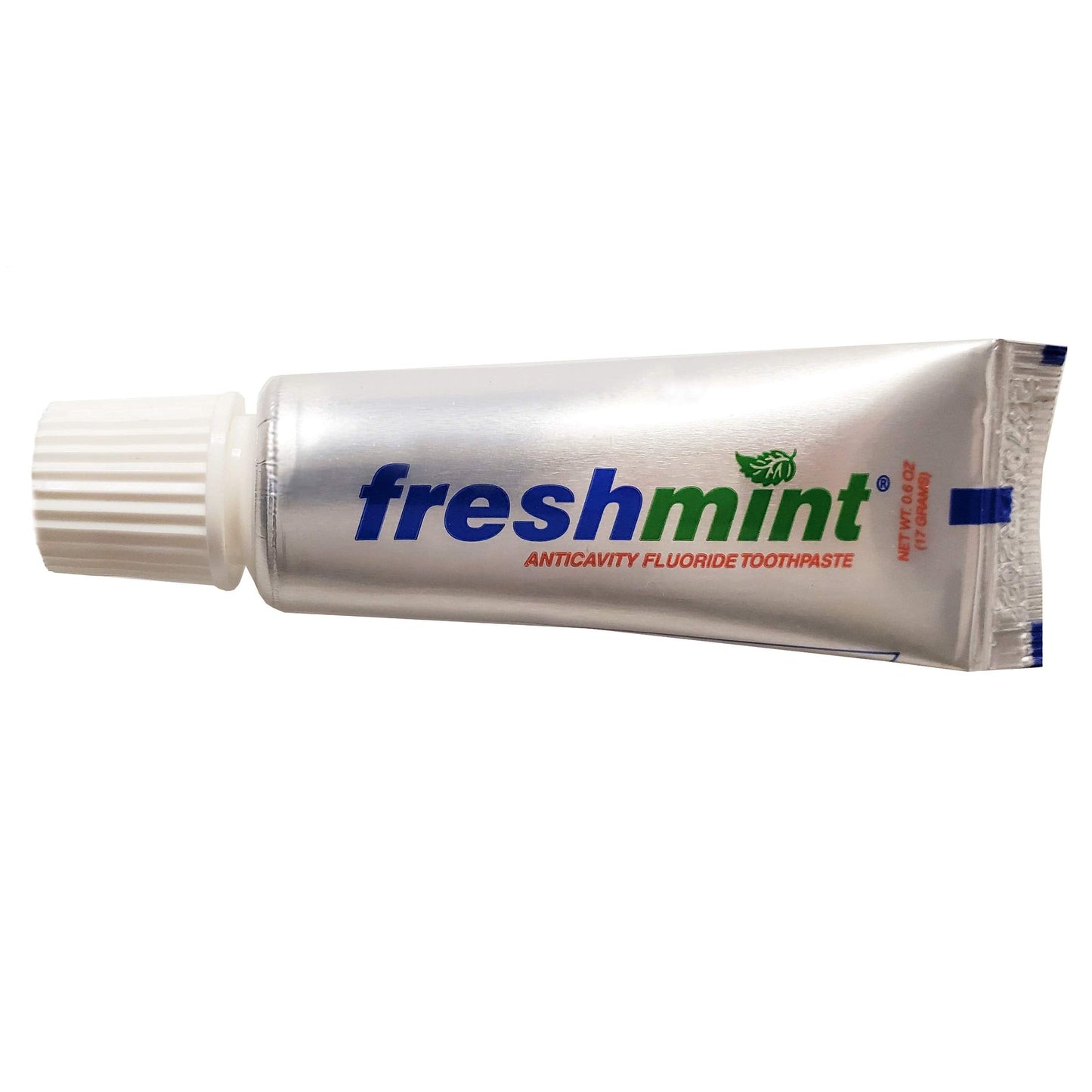 Freshmint 0.6 oz Anticavity Fluoride Toothpaste – 144-Pack, Travel Size, Metallic Tubes
