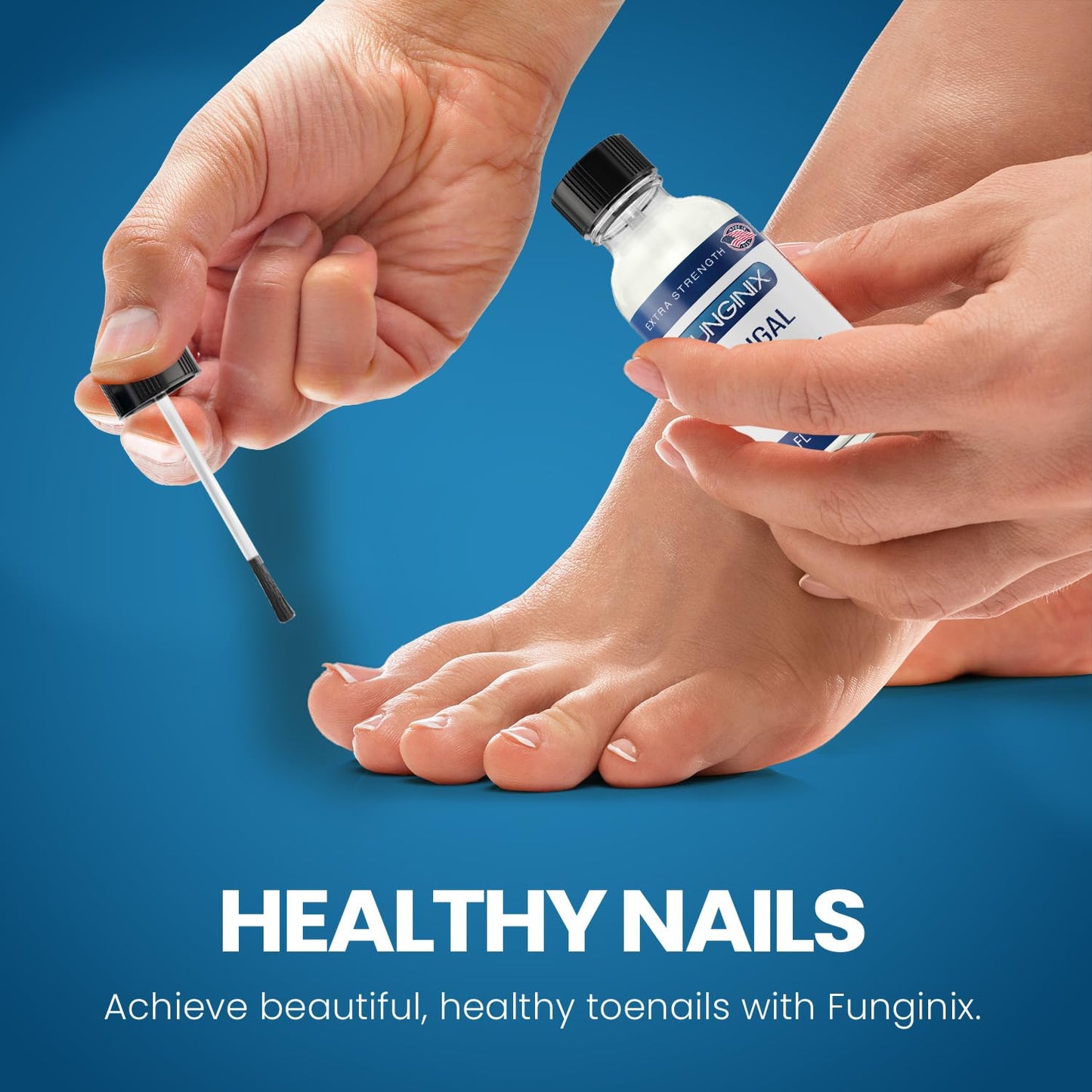 FUNGINIX Toenail Fungus Treatment Extra Strength – 10% Undecylenic Acid + Tea Tree Oil (Made in USA)