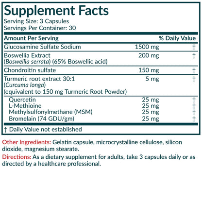 Futurebiotics Glucosamine Chondroitin Turmeric & MSM Advanced Joint Formula – Supports Healthy Joints & Mobility (Non-GMO) • 90 Capsules