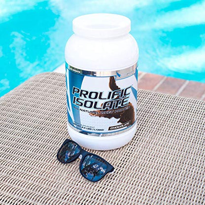 G6 Sports Prolific Isolate Whey Protein Powder – 25g Protein, 100 Calories, Gluten Free & Lactose Free, 2.5lb Jar, Chocolate