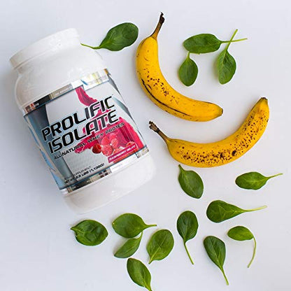 G6 Sports Prolific Isolate Whey Protein Powder – 25g Protein, 100 Calories, Gluten Free, Lactose Free, Soy Free, Stevia Sweetened, Raspberry Gelato – 2.5lb