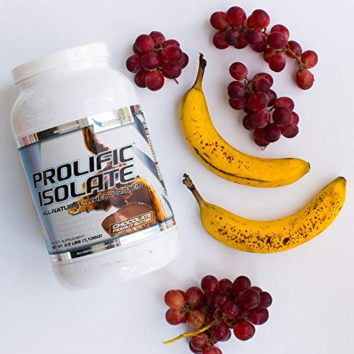 G6 Sports Prolific Isolate Whey Protein Powder – 25g Protein, 100 Calories, Gluten Free, Lactose Free, Soy Free, Stevia Sweetened – 2.5lb Jar – Chocolate Peanut Butter