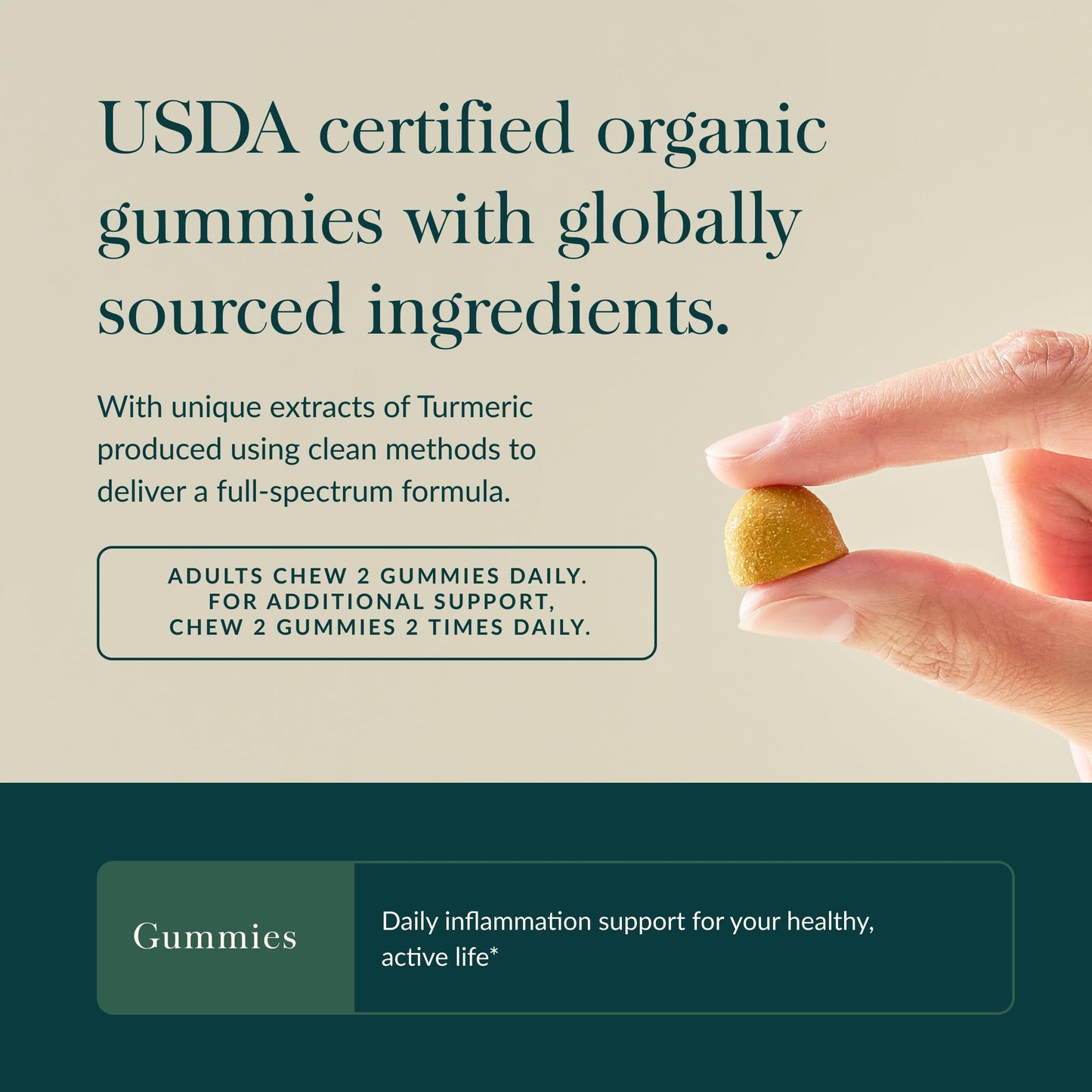 Gaia Herbs Turmeric Supreme Daily Gummies – Joint Support, Organic, 40 Gummies