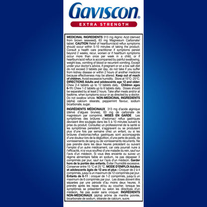 Gaviscon Extra Strength Peppermint Foamtabs – 60 Tablets