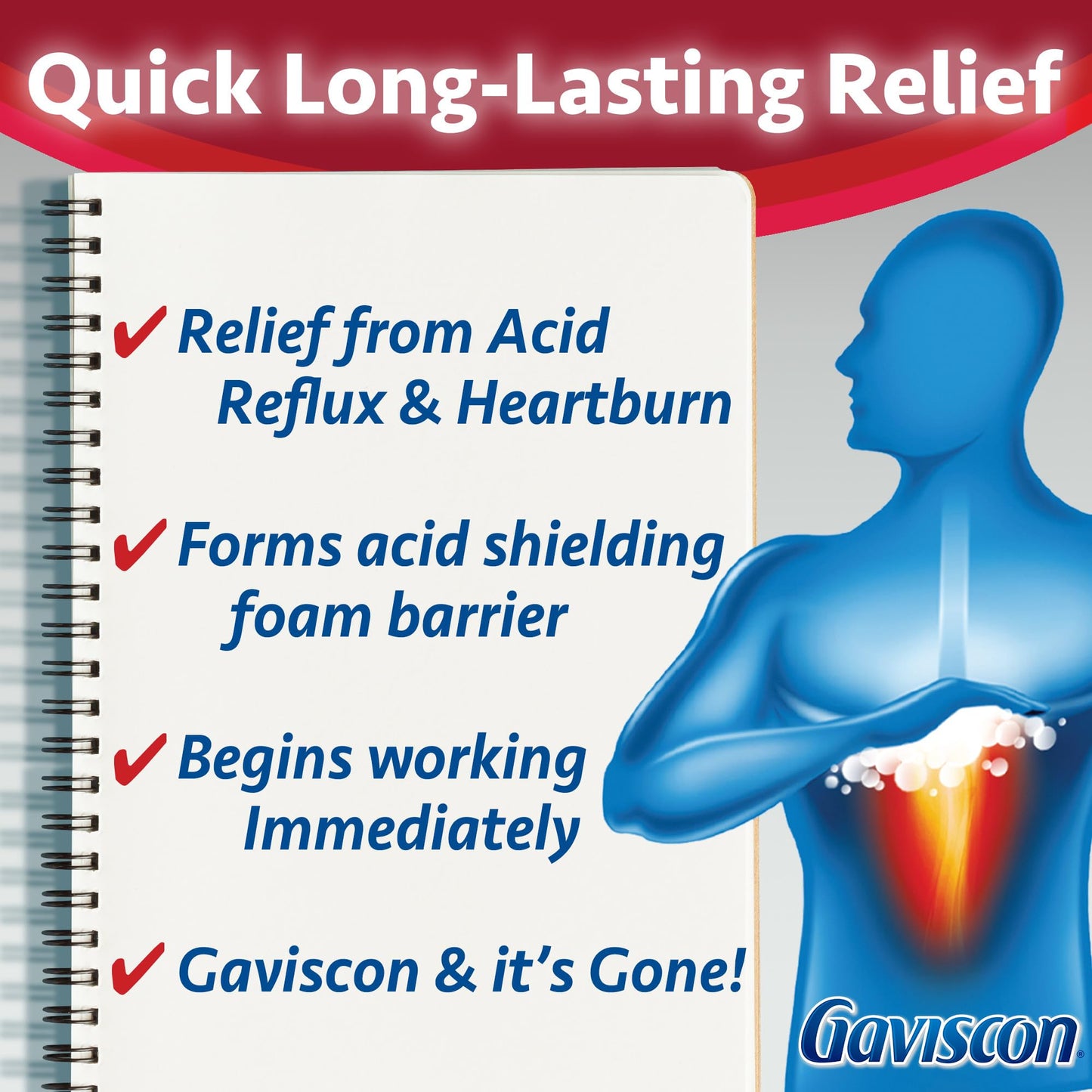 Gaviscon Extra Strength Fruit Antacid Tablets – 60 Count | Fast Heartburn Relief