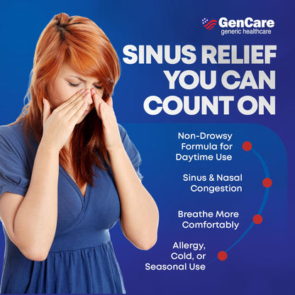 GenCare Nasal Decongestant PE – 300 Count, 10mg Phenylephrine HCl | Non-Drowsy Sinus Relief (Compare to Sudafed PE)