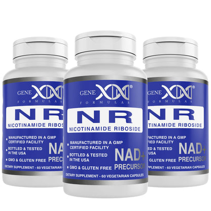 Genex Formulas NR Nicotinamide Riboside 300mg (3 Pack) NAD+ Precursor for Healthy Aging - GMP-Certified, Non-GMO, Gluten-Free, Vegetarian