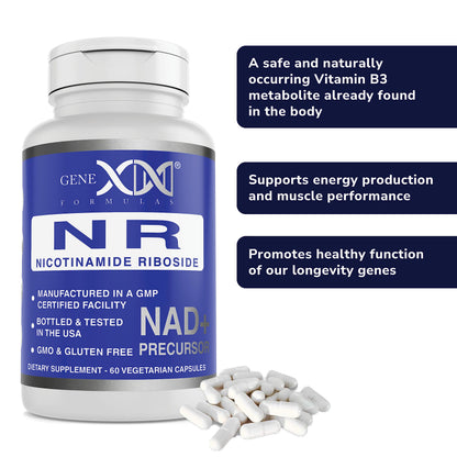 Genex Formulas NR Nicotinamide Riboside 300mg (3 Pack) NAD+ Precursor for Healthy Aging - GMP-Certified, Non-GMO, Gluten-Free, Vegetarian