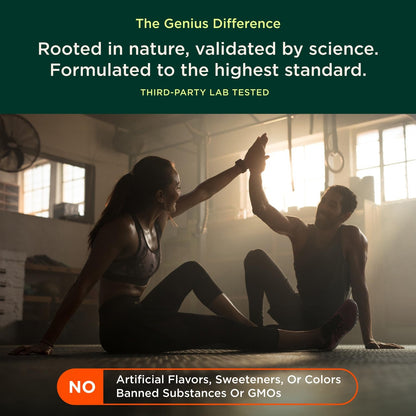 Genius L-Arginine Nitric Oxide Powder – Fermented L-Arginine, Lemon | 30 Servings