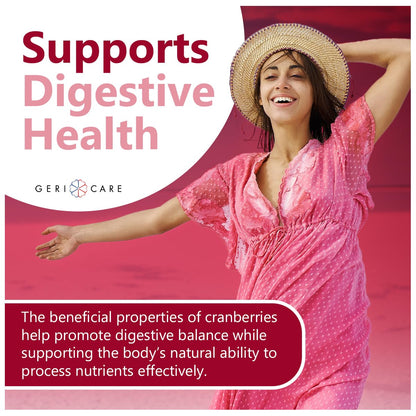 GeriCare Cranberry Gummies – UTI & Bladder Health | Vegan, Gluten-Free (60 Count)