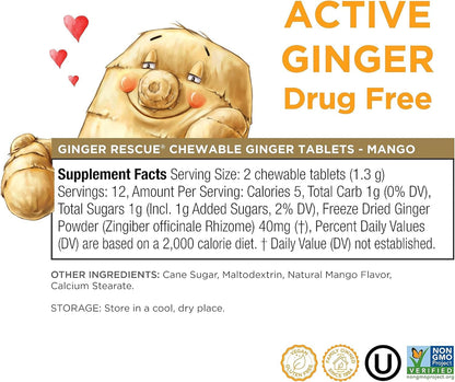 Ginger Rescue Chewables – Drug Free Digestive Health