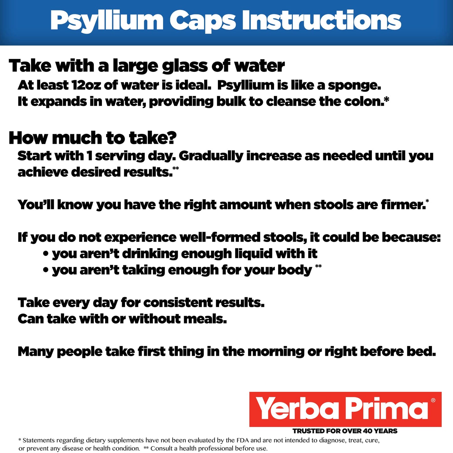 Yerba Prima Fiber Psyllium Husks Veg Caps - 180 Veg Caps