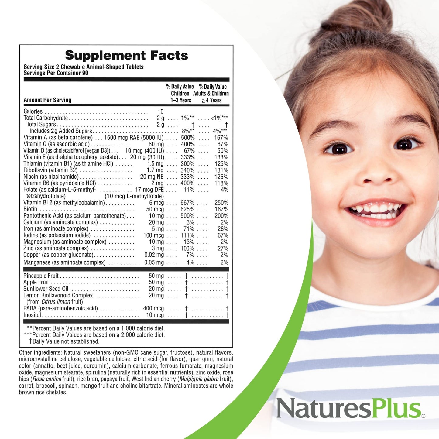 Natures Plus Animal Parade Kids Multivitamin - Orange Flavor, 180 Chewables