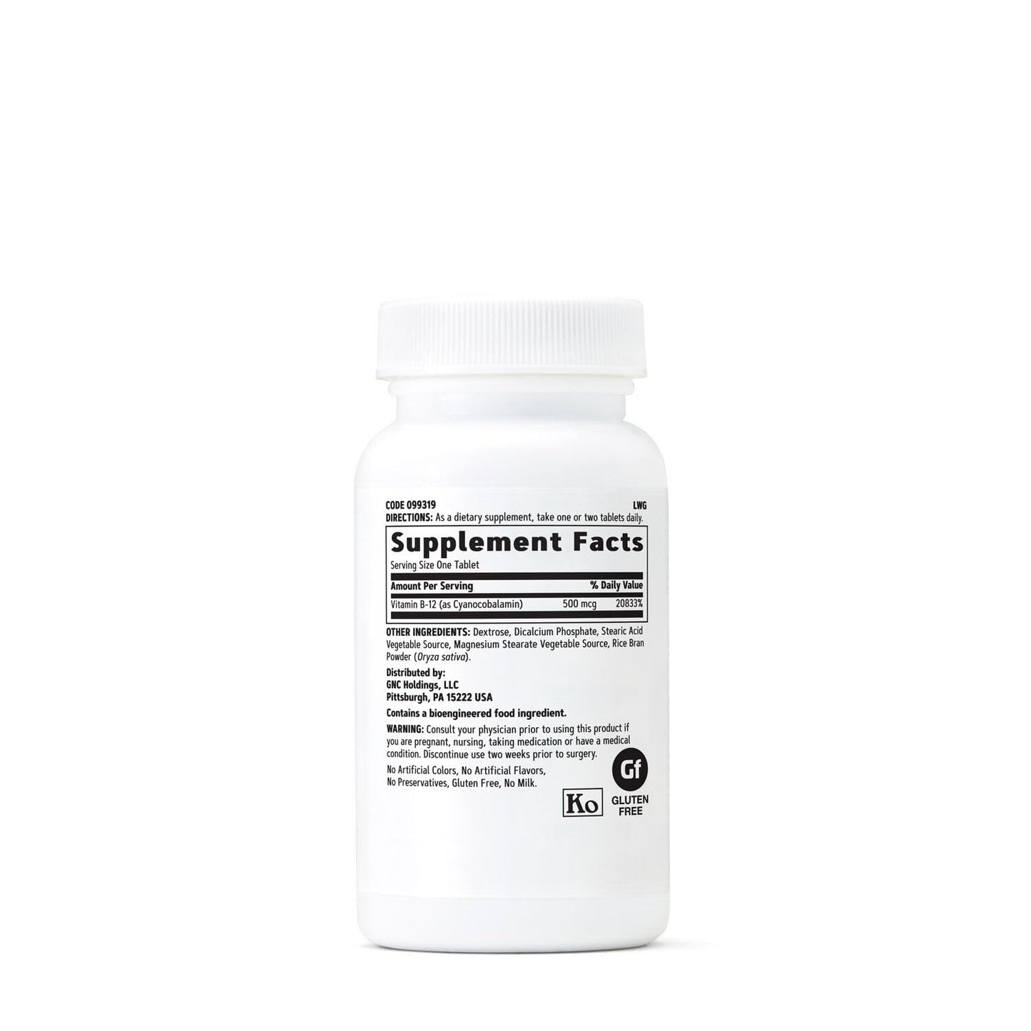 GNC Vitamin B-12 500mcg – Supports Energy Production | 100 Tablets