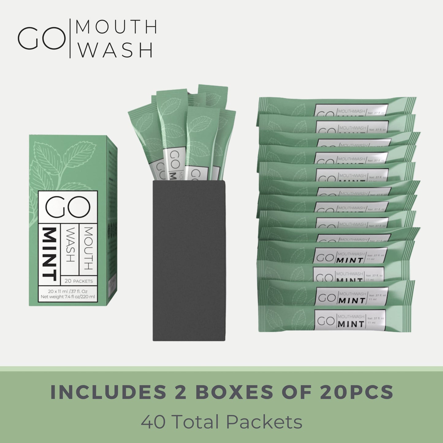 GO Travel Size Mouthwash Packets – TSA Compliant, Alcohol-Free Mini Packs for Fresh Breath & Travel Waste Reduction