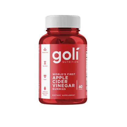Goli Apple Cider Vinegar Gummy Vitamins – 60 Count | Vegan, Gluten-Free, Gelatin-Free, Non-GMO, Vitamin B12