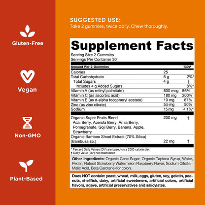 Goli SuperFruits Beauty Gummy Vitamin – 60 Count – Vegan, Plant-Based, Non-GMO, Gluten-Free & Gelatin-Free