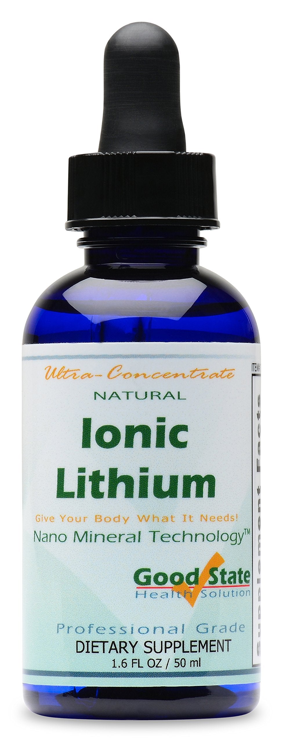 Good State Liquid Ionic Lithium Ultra Concentrate - 10 drops = 500 mcg - 100 servings per bottle