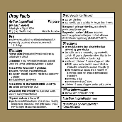 GoodSense ClearLax PEG 3350 Powder for Solution — Osmotic Laxative, 8.3 oz