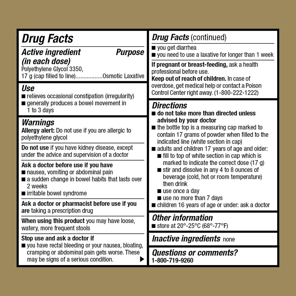 GoodSense ClearLax PEG 3350 Powder for Solution — Osmotic Laxative, 8.3 oz