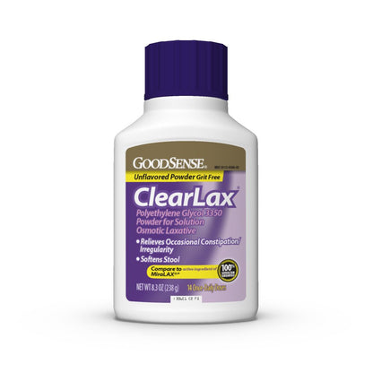 GoodSense ClearLax PEG 3350 Powder for Solution — Osmotic Laxative, 8.3 oz