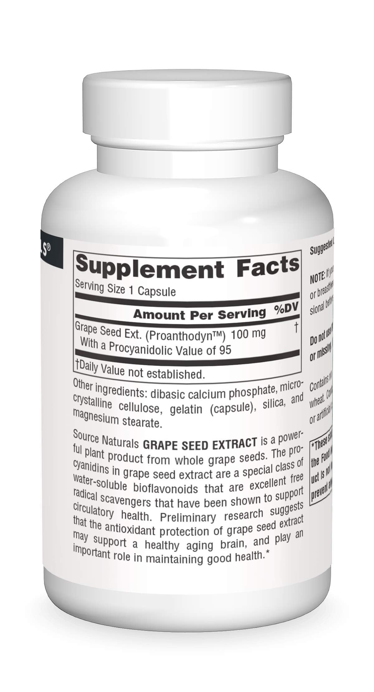 Source Naturals Grape Seed Extract Proanthodyn 100 mg - 120 Capsules