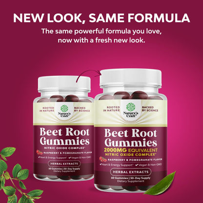 Flow Boosting Beet Root Gummies – Nitric Oxide & Heart Health Support (Vegan, Non-GMO)