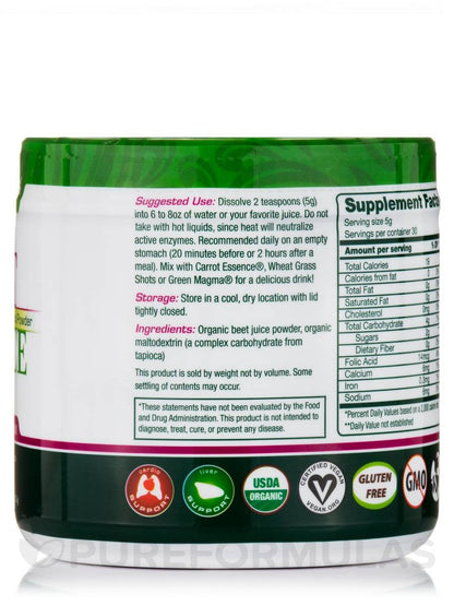 Green Foods Beet Essence, 5.3 Ounce | Organic Beetroot Dietary Supplement