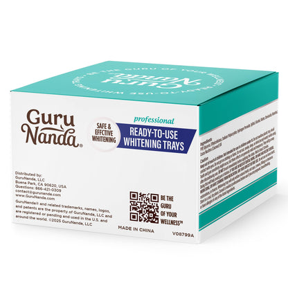 GuruNanda Ready-to-Use Prefilled Whitening Trays – 7 Treatments, 8% Hydrogen Peroxide