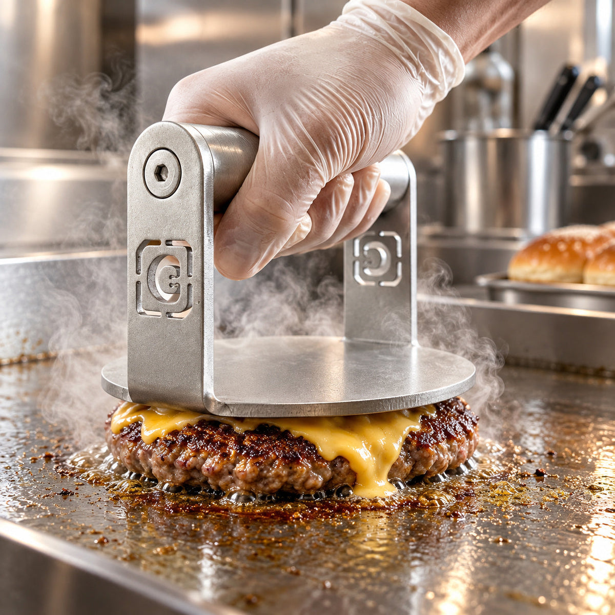 Heavy-Duty Smash Burger Press
