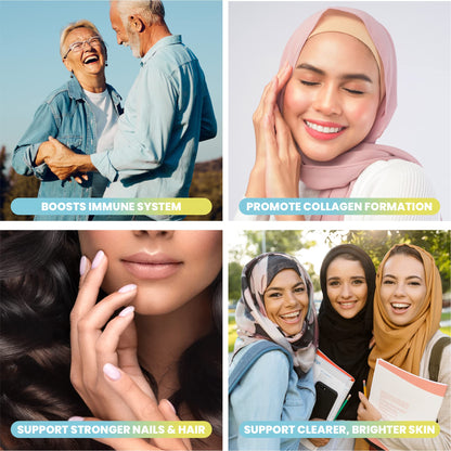 Halal Collagen Gummies for Women & Men | Anti-Aging, Skin & Hair Care