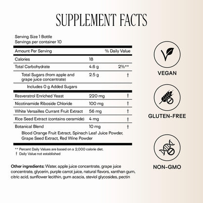 Happy Aging Liquid NAD+ Shot — Liposomal NR + Resveratrol, Twice-Weekly (30 Shots)