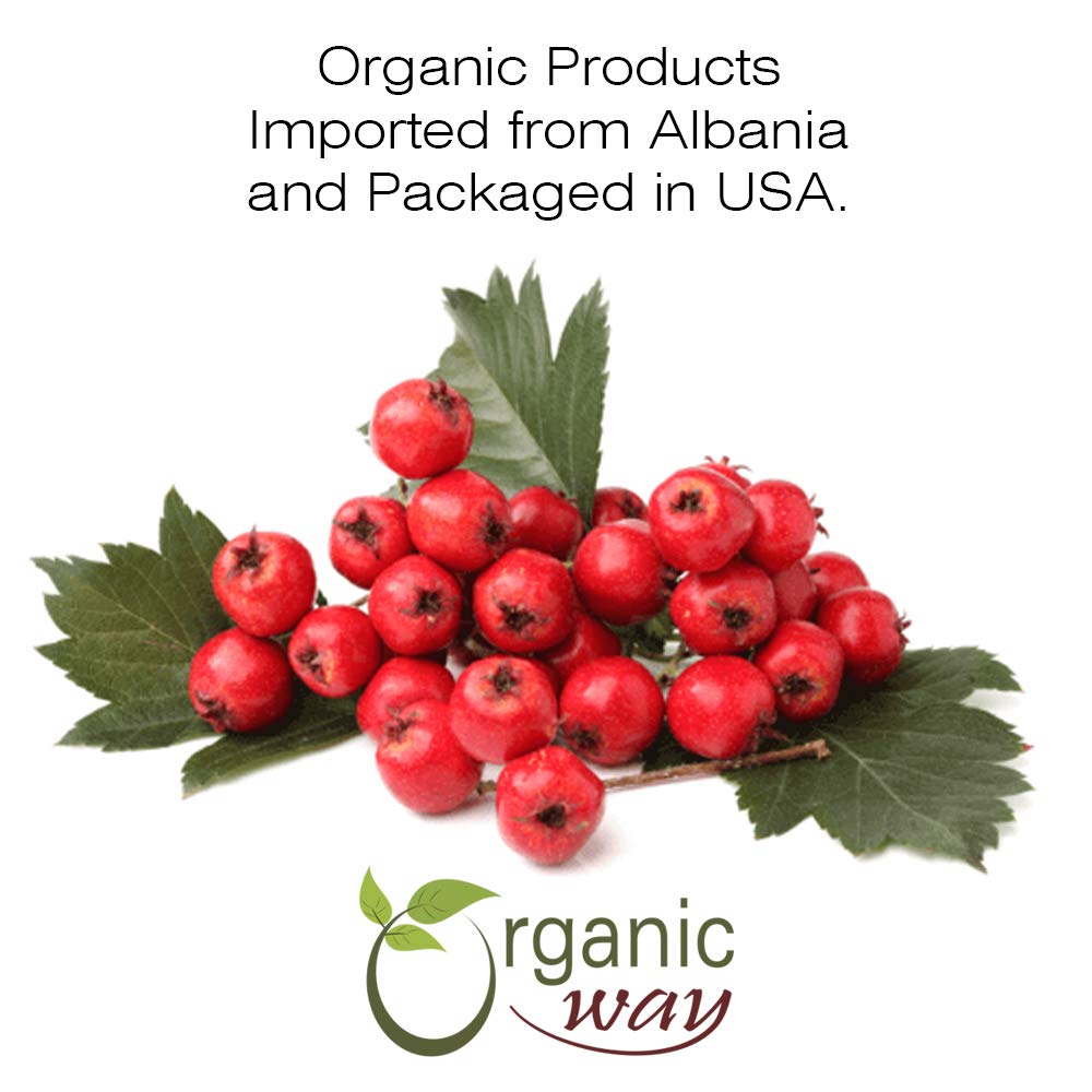 Organic Hawthorn Berry Powder (Crataegus Monogyna) – Wild-Harvested Albania, 1 lb | Kosher, Vegan, Non-GMO, Gluten Free, USDA Certified