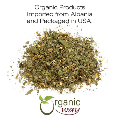 Organic Hawthorn Leaf & Flower Cut & Sifted – Herbal Tea (Crataegus monogyna), Albania (4 Oz) | Non-GMO, Gluten Free, Kosher, USDA Certified
