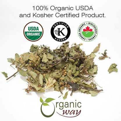 Organic Hawthorn Leaf & Flower Whole – Herbal Tea | European Wild-Harvest, Albania Origin | Kosher & USDA Certified | Non-GMO & Gluten Free | 2 oz