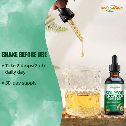 HEALOADING Soursop Bitters Drops - Organic Graviola Soursop Extract for Immune & Cell Support