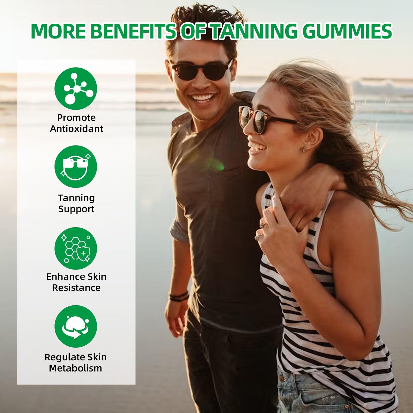 HEALOADING Tanning Gummies for Women – Daily Astaxanthin & Vitamin A for Natural Melanin Boost