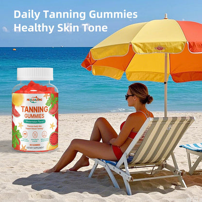 HEALOADING Tanning Gummies for Adults | Astaxanthin, Lycopene & Zinc