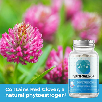 Health & Her Perimenopause Supplement for Women – UK’s No.1, Vegan & Gluten-Free (60 ct)