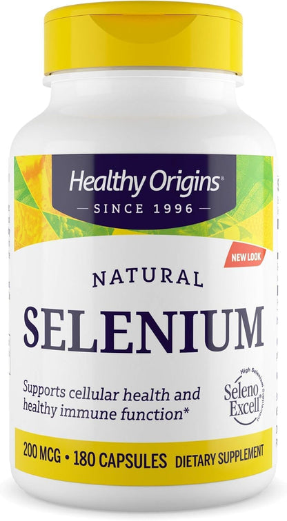 Healthy Origins Selenium 200 mcg | SelenoExcell, Fermented, Non-GMO