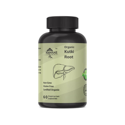 Heroot Organic Kutki Root Capsules, 120 Vegetarian Capsules, Non-GMO, Gluten Free, Certified Organic