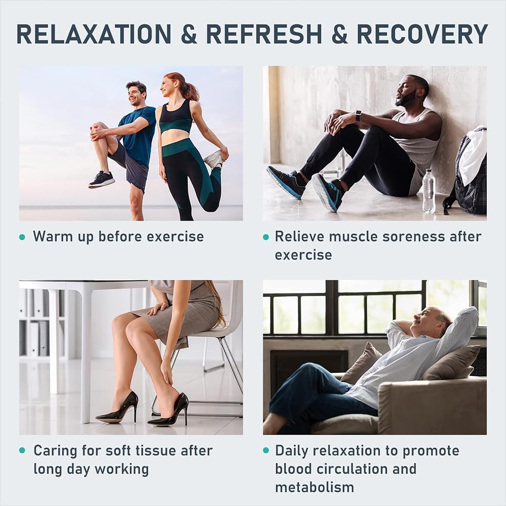 Heyelax Cordless Leg Massager for Circulation & Recovery – 6 Modes, 8 Intensities, Heat