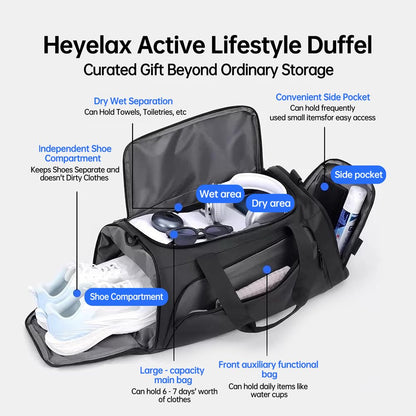 Heyelax Cordless Leg Massager for Circulation & Recovery – 6 Modes, 8 Intensities, Heat