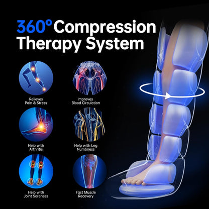 Heyelax Cordless Leg Massager for Circulation & Recovery – 6 Modes, 8 Intensities, Heat