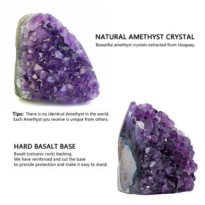 HIBCIGA Amethyst Cluster Geode – Purple Quartz Crystals, 8-9 lb