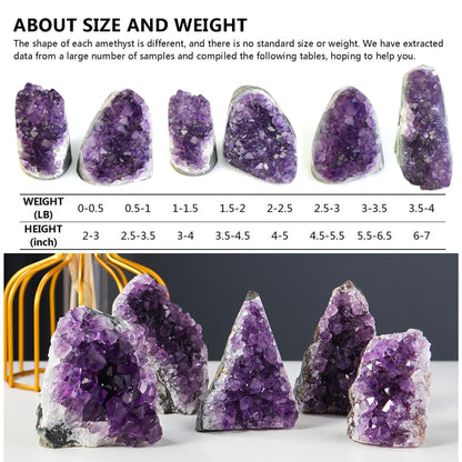 HIBCIGA Amethyst Cluster Geode – Purple Quartz Crystals, 8-9 lb