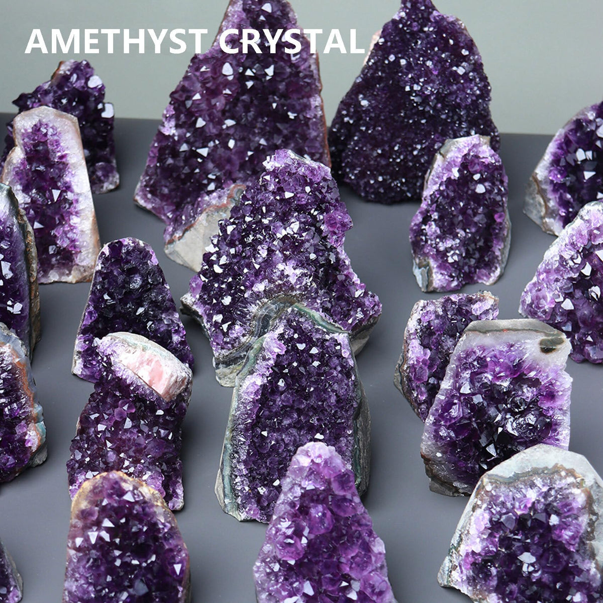 HIBCIGA Amethyst Cluster Geode – Raw Purple Quartz Crystal, 11-12 lb