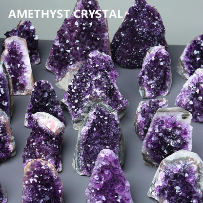 HIBCIGA Amethyst Cluster Geode – Raw Purple Quartz Crystal, 11-12 lb
