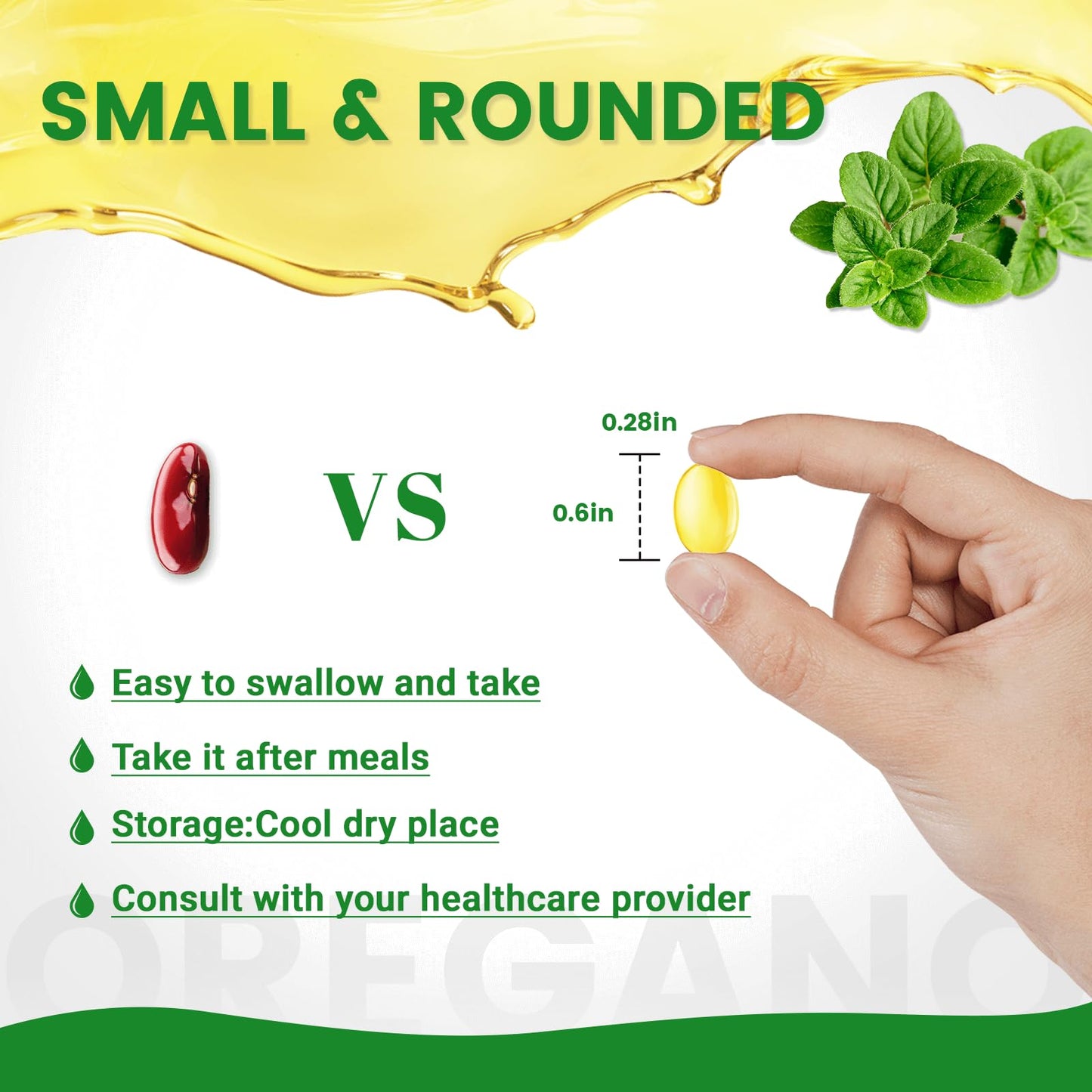 HIIHONE Oil of Oregano Softgels – Carvacrol 165mg & Thymoquinone