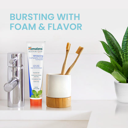 Himalaya Botanique Whitening Complete Care Toothpaste - Peppermint, Fluoride Free, Vegan